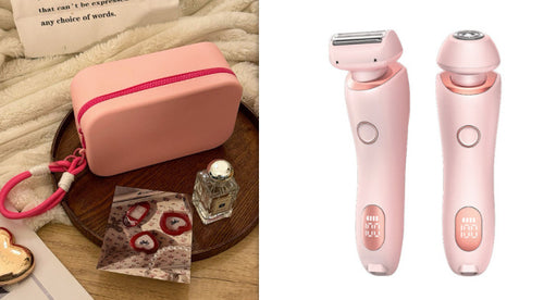 Load image into Gallery viewer, 2 In 1 Hair Removal Epilator USB Rechargeable Trimmer Women Body Razor Face Leg Armpit Bikini Hand Pubic Shaver Hair Remover
