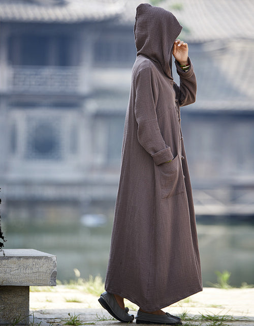 Load image into Gallery viewer, Retro Hooded National Style Cloak Robe Overcoat Coat
