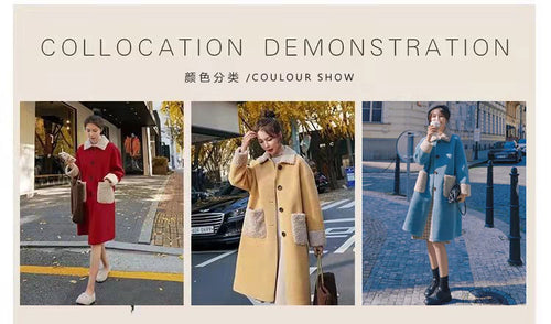 Load image into Gallery viewer, Women&#39;s Mid-length Thickened Faux Lamb Plush Coat
