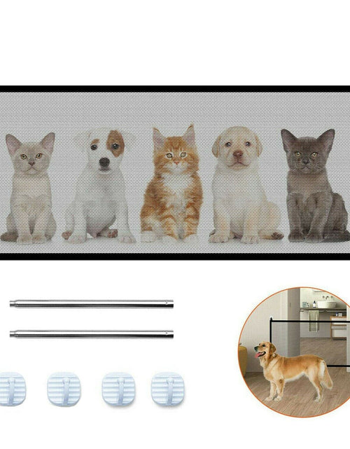 Load image into Gallery viewer, Pet Dog Fence Gate Safe Guard Safety Enclosure Dog Fences Dog Gate The Ingenious Mesh Magic Pet Gate Pet Supplies Dropshipping
