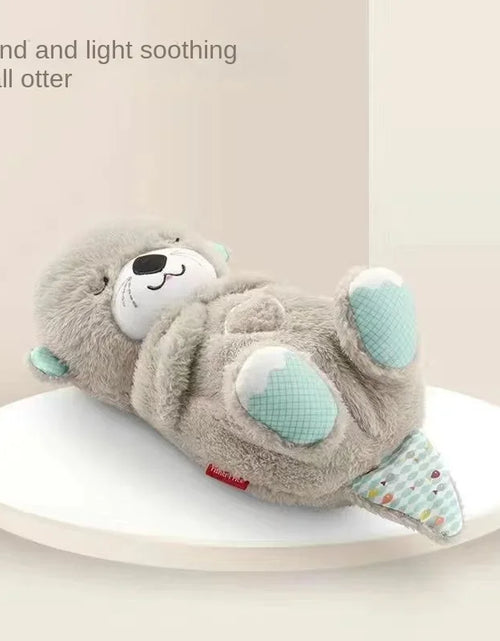 Load image into Gallery viewer, Baby Breathing Bear Baby Soothing Otter Plush Doll Toy Baby Kids Soothing Music Sleeping Companion Sound and Light Doll Toy Gift
