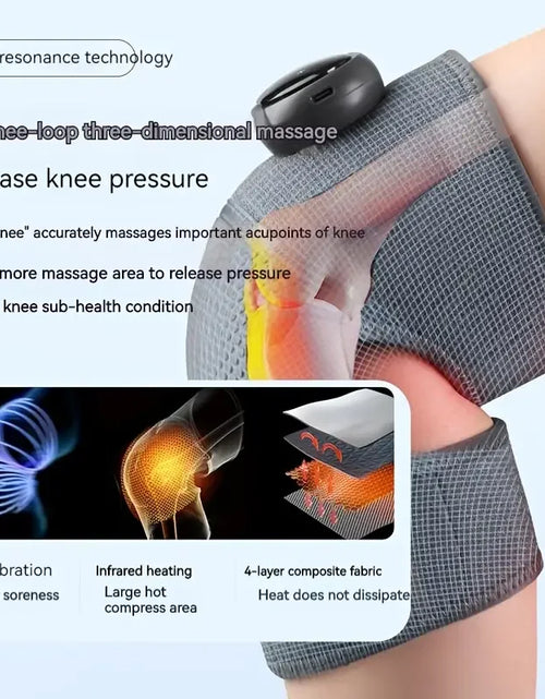 Load image into Gallery viewer, Vibration Heated Knee Massager Shoulder Brace 3-In-1 Heated Knee Elbow Shoulder Brace Wrap 3 Adjustable Vibrations Heating Modes
