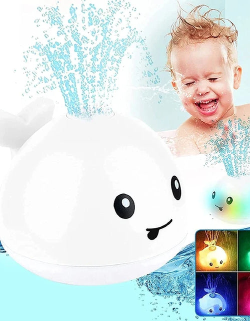 Load image into Gallery viewer, Baby Light up Bath Toys Whale Automatic Sprinkler Bathtub Toys Kids Infant Swim Pool Bathroom Toys Gifts with Music LED Light
