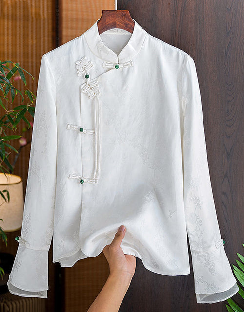 Load image into Gallery viewer, Retro Jacquard Shirt Chinese Style Entry Lux Elegant Tang Suit
