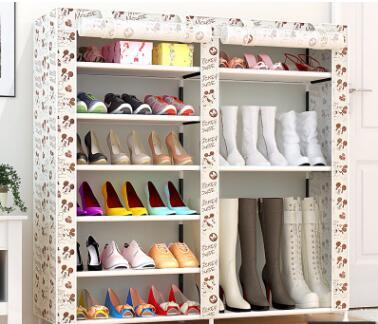 Load image into Gallery viewer, Actionclub Thick Non-woven Double Row Multi-layer Shoe Cabinet Shoe Rack Storage Shoe Organizer Shelves DIY Home Furniture
