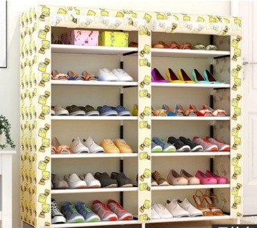 Load image into Gallery viewer, Actionclub Thick Non-woven Double Row Multi-layer Shoe Cabinet Shoe Rack Storage Shoe Organizer Shelves DIY Home Furniture
