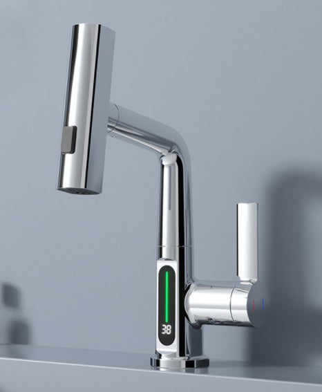 Load image into Gallery viewer, Intelligent Digital Display Faucet Pull-out Basin Faucet Temperature Digital Display Rotation
