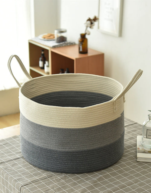 Load image into Gallery viewer, Cotton Rope Storage Basket Cotton Rope Basket, Toys, Sundries, Laundry Storage Basket
