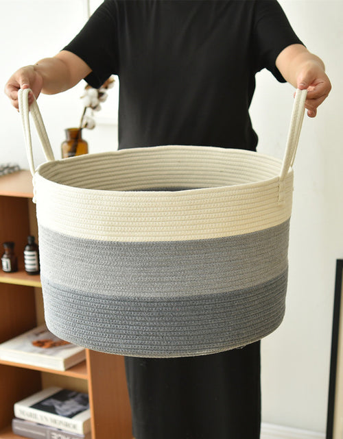 Load image into Gallery viewer, Cotton Rope Storage Basket Cotton Rope Basket, Toys, Sundries, Laundry Storage Basket
