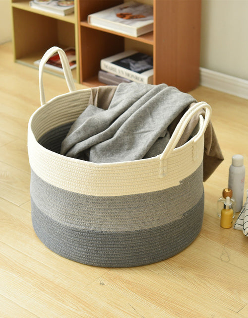 Load image into Gallery viewer, Cotton Rope Storage Basket Cotton Rope Basket, Toys, Sundries, Laundry Storage Basket
