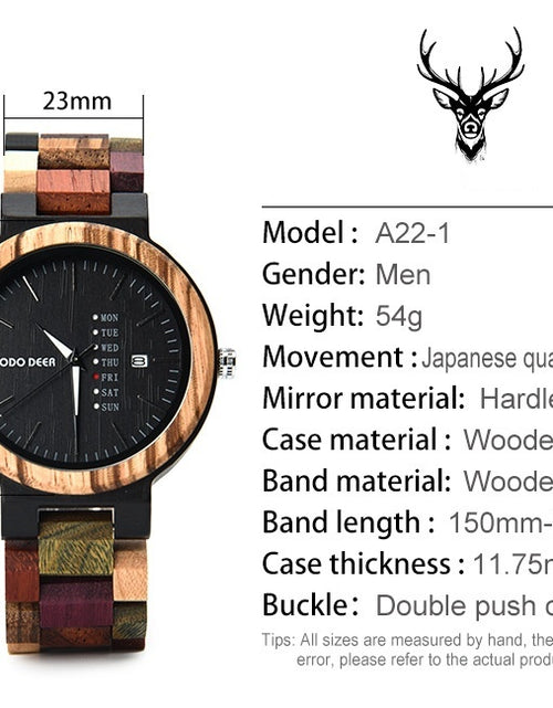 Load image into Gallery viewer, Wood Couple&#39;s European And American Style Calendar Watch
