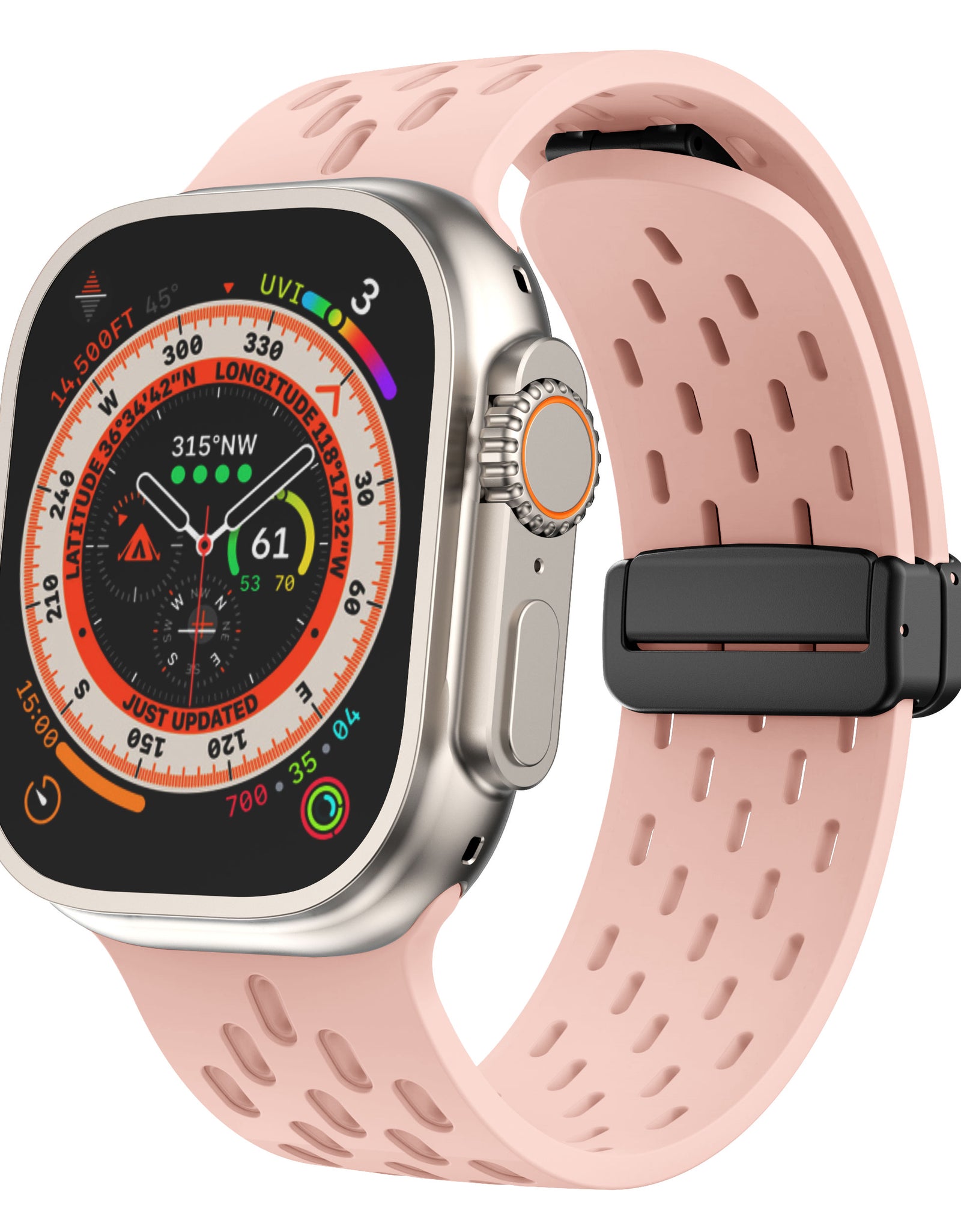 Mesh Magnetic Buckle Silicone Strap Iwatch Strap