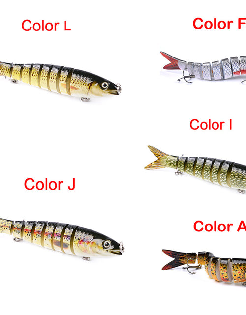 Load image into Gallery viewer, Pike Fishing Lures Artificial Multi Jointed Sections Hard Bait Trolling Pike Carp Fishing Tools
