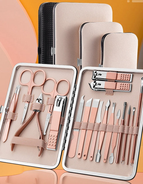 Load image into Gallery viewer, Professional Scissors Nail Clippers Set Ear Spoon Dead Skin Pliers Nail Cutting Pliers Pedicure Knife Nail Groove Trimmers
