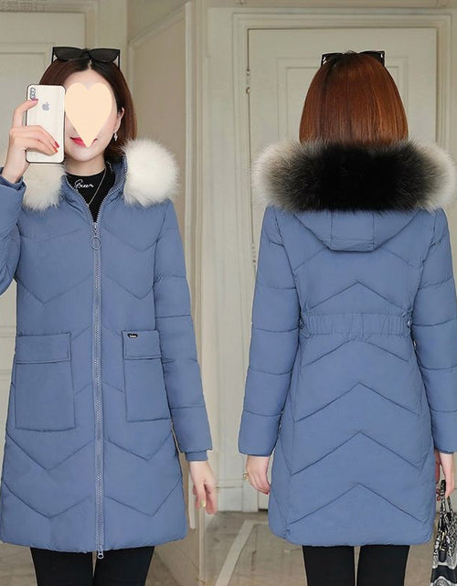 Load image into Gallery viewer, Windproof And Warm Large Fur Collar Thickened Versatile Cotton Jacket For Women
