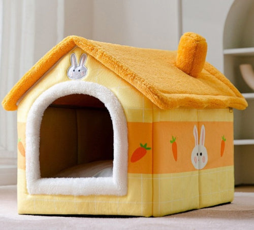 Load image into Gallery viewer, Foldable Dog House Pet Cat Bed Winter Dog Villa Sleep Kennel Removable Nest Warm Enclosed Cave Sofa Pets Supplies
