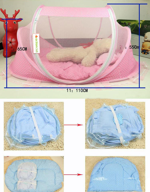 Load image into Gallery viewer, Foldable  Baby Bed Net With Pillow Net 2pieces Set
