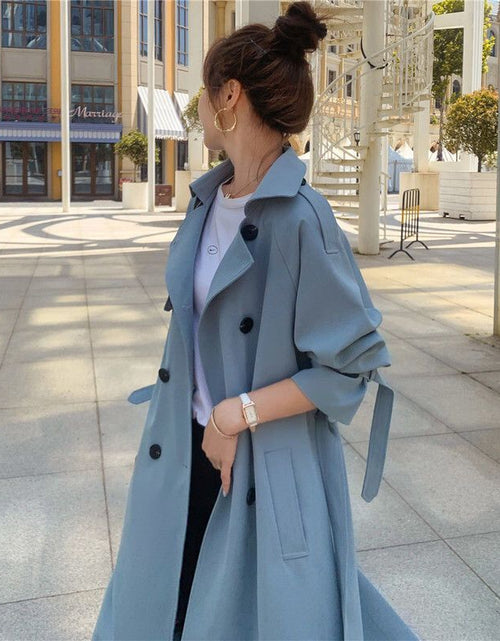 Load image into Gallery viewer, British Style Trench Coat Women&#39;s Mid-length Loose Spring And Autumn Temperament Coat
