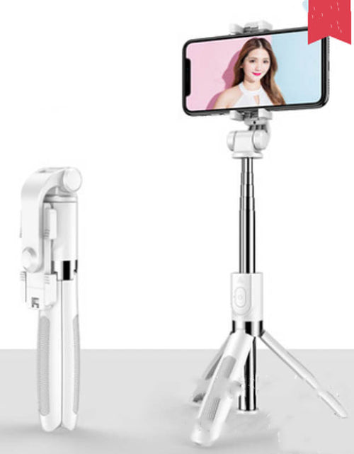 Load image into Gallery viewer, Compatible with Apple, Tripod Selfie Stick Mobile Universal Live Triangle Bracket One Bluetooth Selfie Artifact
