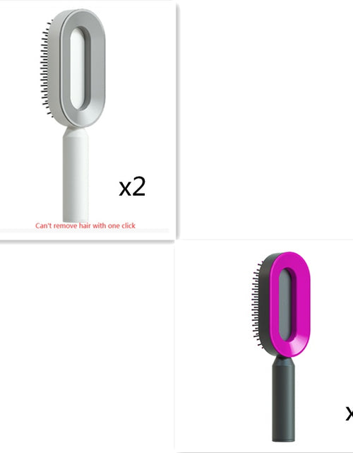 Load image into Gallery viewer, Self Cleaning Hair Brush For Women One-key Cleaning Hair Loss Airbag Massage Scalp Comb Anti-Static Hairbrush
