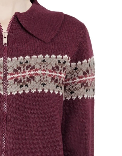 Load image into Gallery viewer, Knitted Sweater Coat Polo Collar
