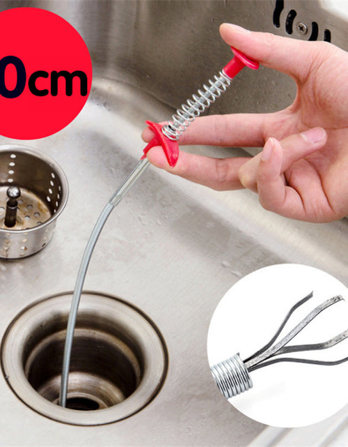 Load image into Gallery viewer, 60CM Sewer Dredger Spring Pipe Dredging Tool Household Hair Cleaner Drain Clog Remover Cleaning Tools Household For Kitchen Sink Kitchen Gadgets
