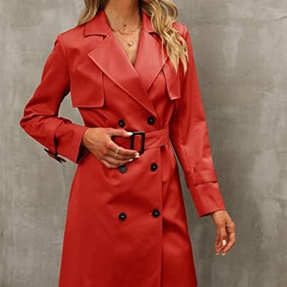 Load image into Gallery viewer, European And American Autumn Women&#39;s Double Breasted Fashion Casual Trench Coat
