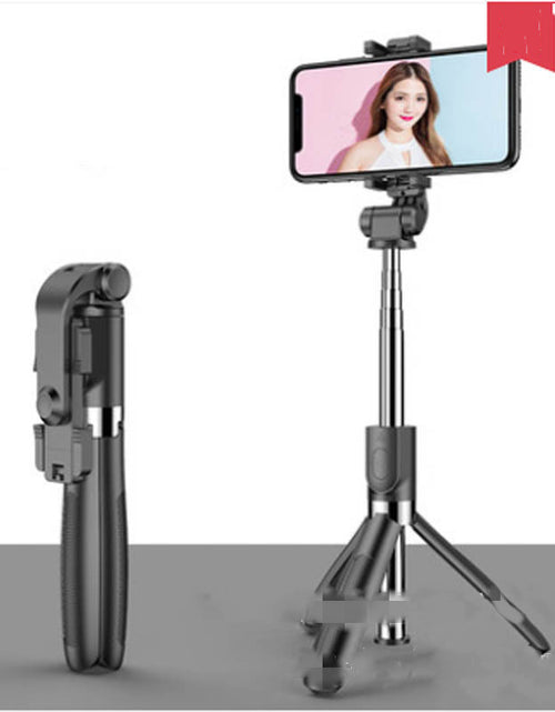 Load image into Gallery viewer, Compatible with Apple, Tripod Selfie Stick Mobile Universal Live Triangle Bracket One Bluetooth Selfie Artifact
