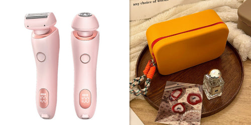 Load image into Gallery viewer, 2 In 1 Hair Removal Epilator USB Rechargeable Trimmer Women Body Razor Face Leg Armpit Bikini Hand Pubic Shaver Hair Remover
