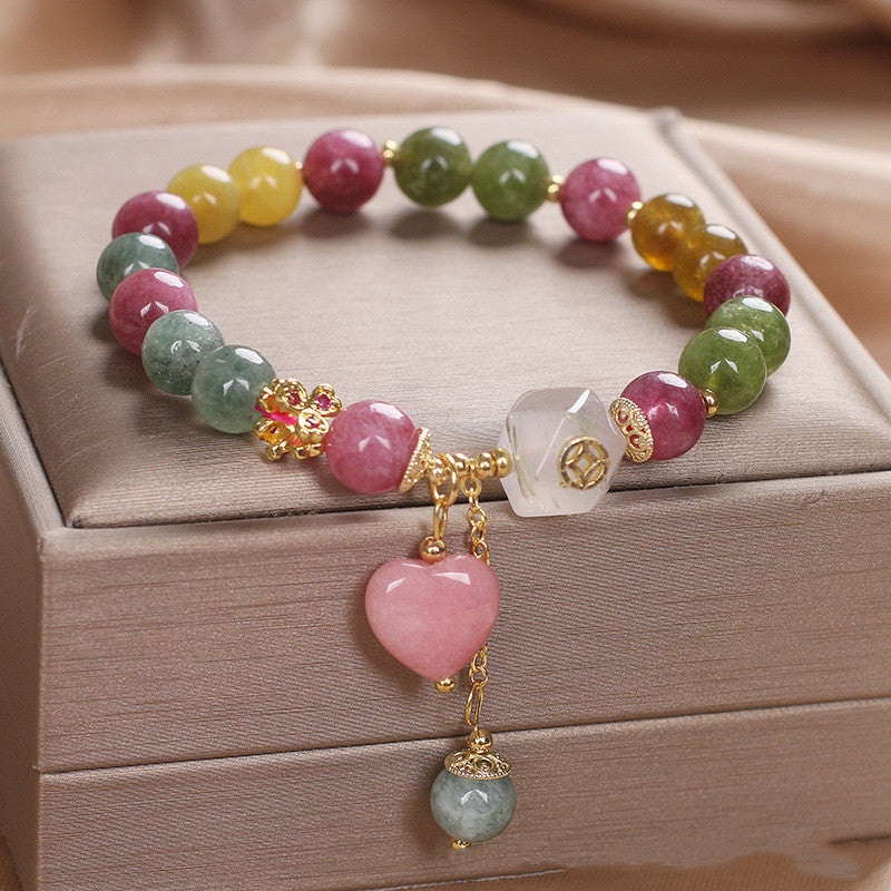 Women's New Chinese-style Natural Color Tourmaline Bracelet