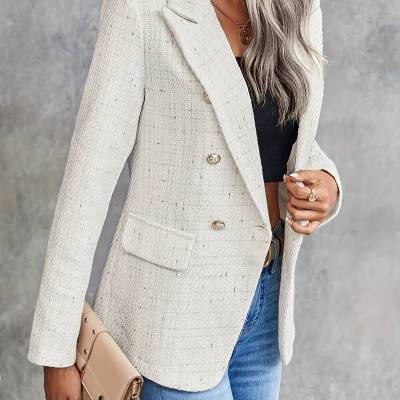 Load image into Gallery viewer, Women&#39;s Clothes Hot-selling Lapel Double Breasted Tweed Suit Jacket
