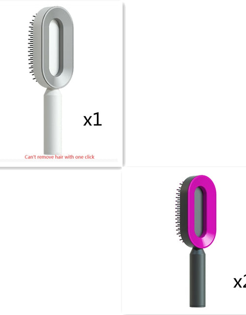 Load image into Gallery viewer, Self Cleaning Hair Brush For Women One-key Cleaning Hair Loss Airbag Massage Scalp Comb Anti-Static Hairbrush
