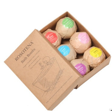 Load image into Gallery viewer, 6 pcs Organic Bath Bombs Bubble Bath Mint Lavender Rose Flavor
