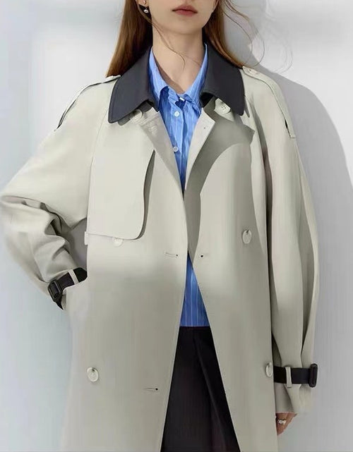 Load image into Gallery viewer, High-end Super Nice Windbreaker Women&#39;s New Fall Mid-length Coat
