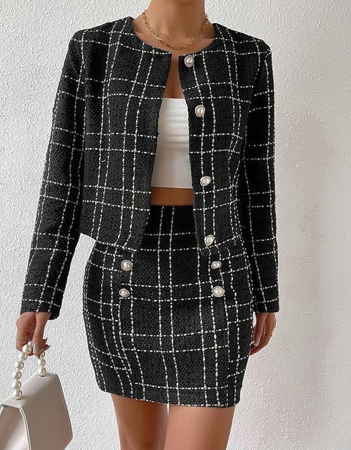 Load image into Gallery viewer, Women&#39;s Fashion Plaid Button Jacket
