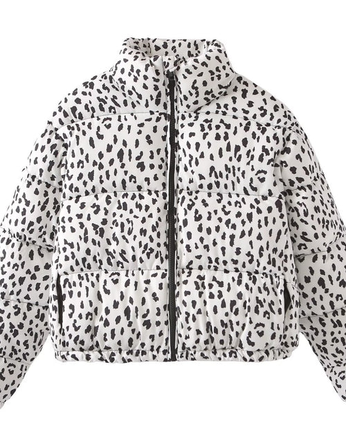 Load image into Gallery viewer, Women&#39;s European And American Leopard-print Padded Loose Cotton-padded Jacket
