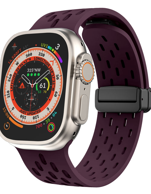 Load image into Gallery viewer, Mesh Magnetic Buckle Silicone Strap Iwatch Strap
