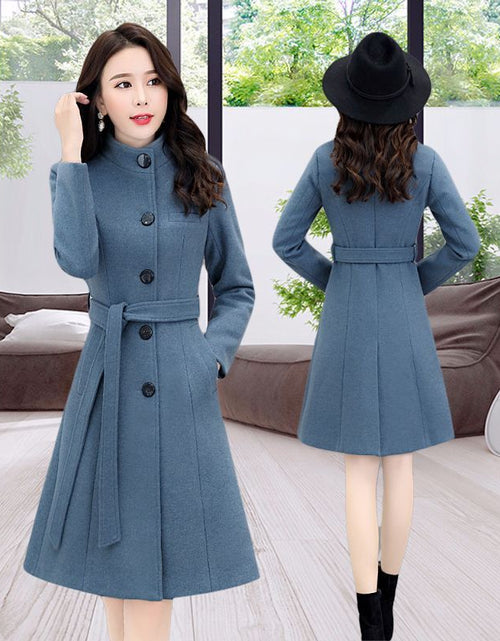 Load image into Gallery viewer, Fashion Slim-fitting Loose Woolen Coat Women
