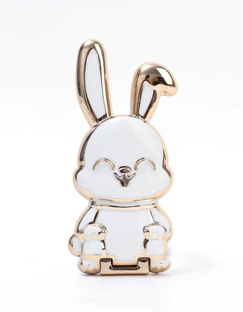 Load image into Gallery viewer, Universal Finger Ring Phone Holder Desktop Ultra-Thin Cartoon Rabbit Phone Stand Foldable Buckle Adhesive Pull Rod Support Frame
