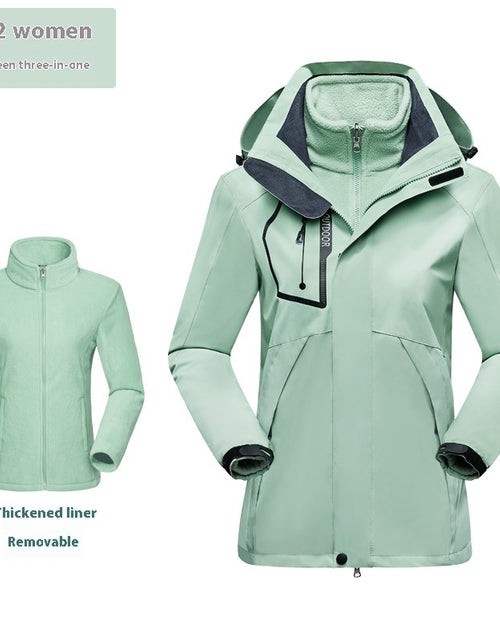 Load image into Gallery viewer, Outdoor Windproof Warm Shell Jacket Two-piece Set
