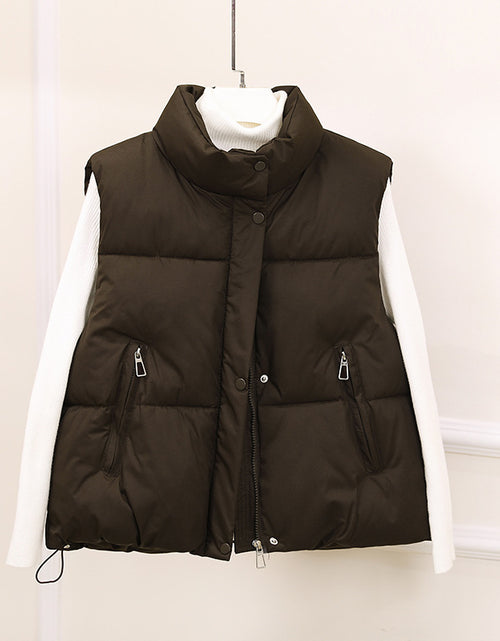 Load image into Gallery viewer, Korean Style Fashion Stand Collar Vest Loose
