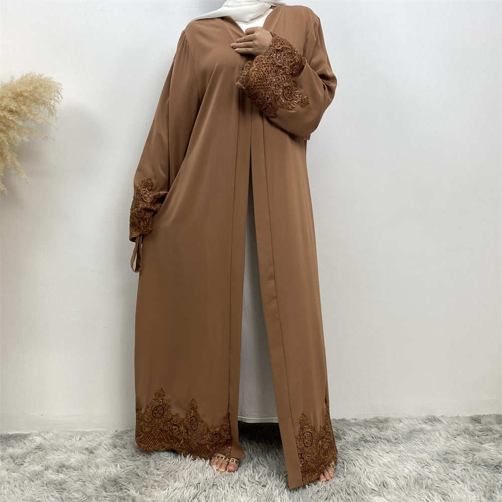 Fashion Casual Lace Embroidered Cardigan Robe