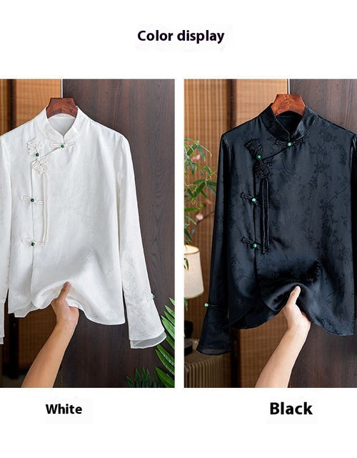 Load image into Gallery viewer, Retro Jacquard Shirt Chinese Style Entry Lux Elegant Tang Suit
