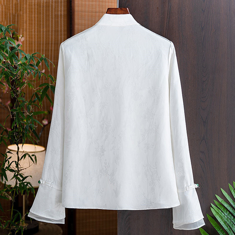 Retro Jacquard Shirt Chinese Style Entry Lux Elegant Tang Suit