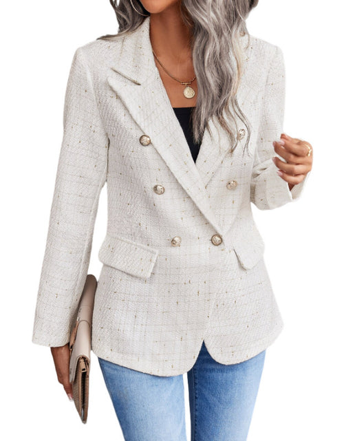 Load image into Gallery viewer, Women&#39;s Clothes Hot-selling Lapel Double Breasted Tweed Suit Jacket
