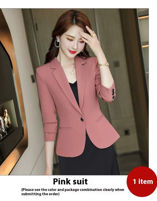 Load image into Gallery viewer, Korean Style Casual Slim Fit Waist-tight Spring And Autumn Black Small Business Suit
