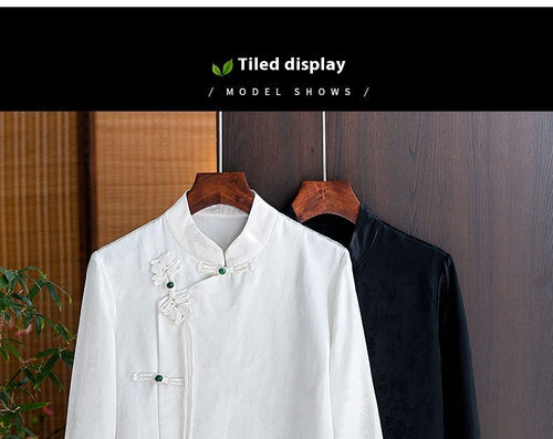 Load image into Gallery viewer, Retro Jacquard Shirt Chinese Style Entry Lux Elegant Tang Suit
