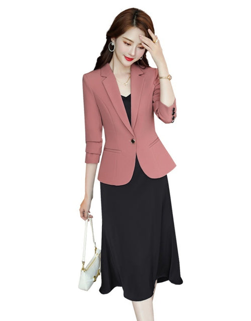 Load image into Gallery viewer, Korean Style Casual Slim Fit Waist-tight Spring And Autumn Black Small Business Suit
