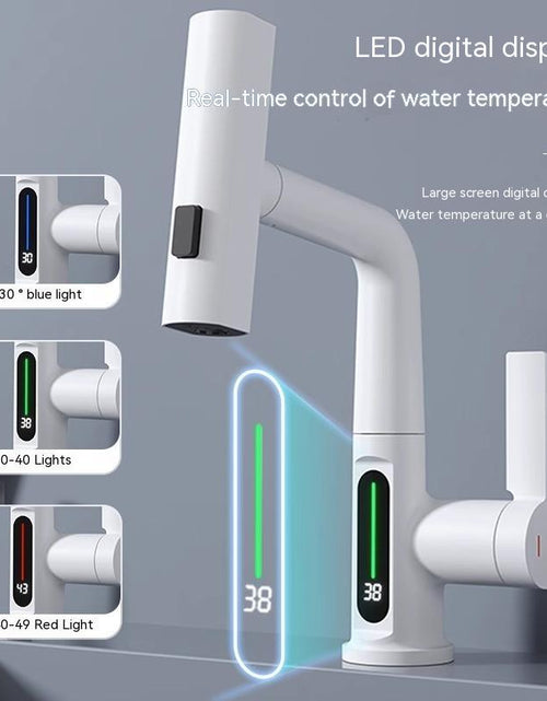 Load image into Gallery viewer, Intelligent Digital Display Faucet Pull-out Basin Faucet Temperature Digital Display Rotation
