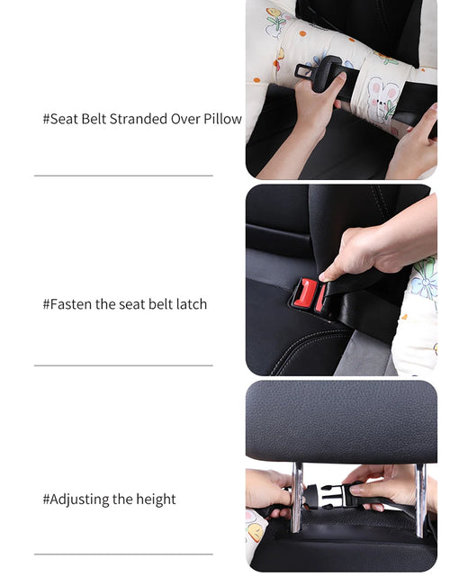 Load image into Gallery viewer, Car Seat Safety Neck Pillow Cute Kid and Adult Car Sleeping Neck Head Support H-Shape Travel Pillow Cushion Child Women Tools
